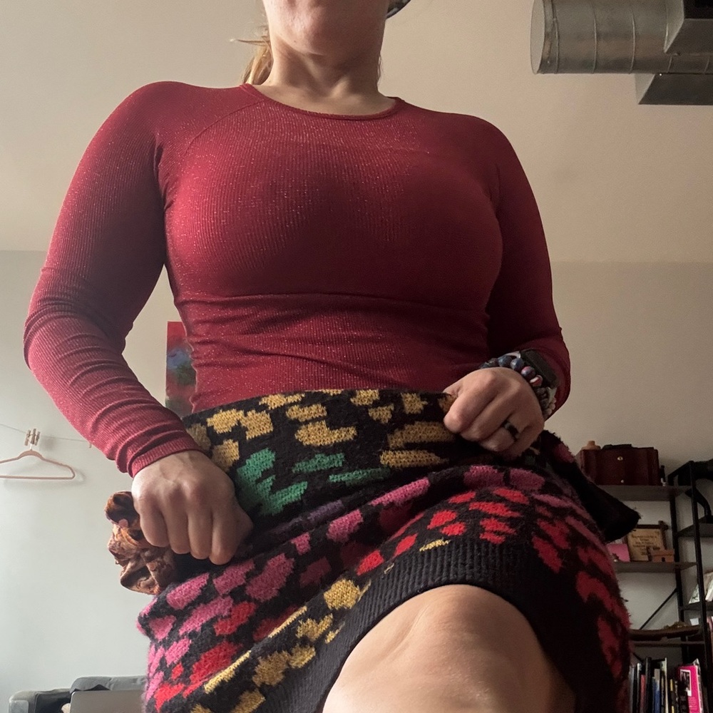 Red Long Sleeve Top